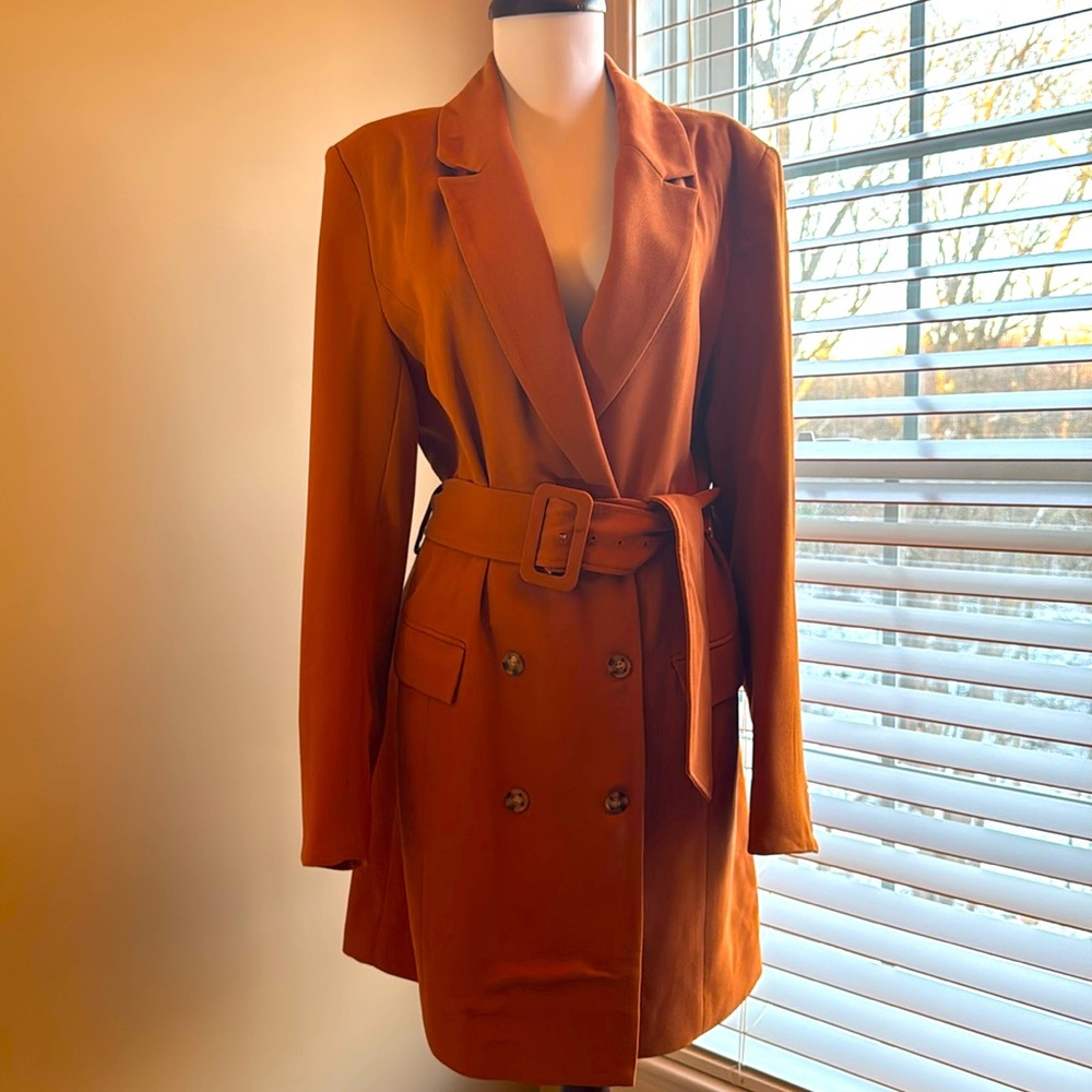House of Harlow 1960 Double Breasted/Belted Blazer Dress - Size Large